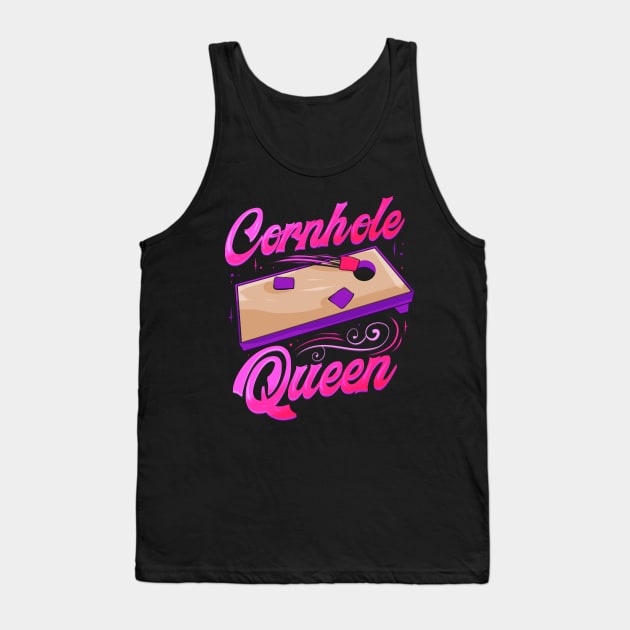 Cornhole Queen Bean Bag Tank Top by ChrisselDesigns